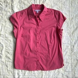 Short-sleeve button front